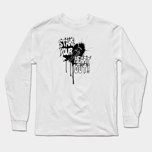 Stake your hearts out! (Black & White) Long Sleeve T-Shirt